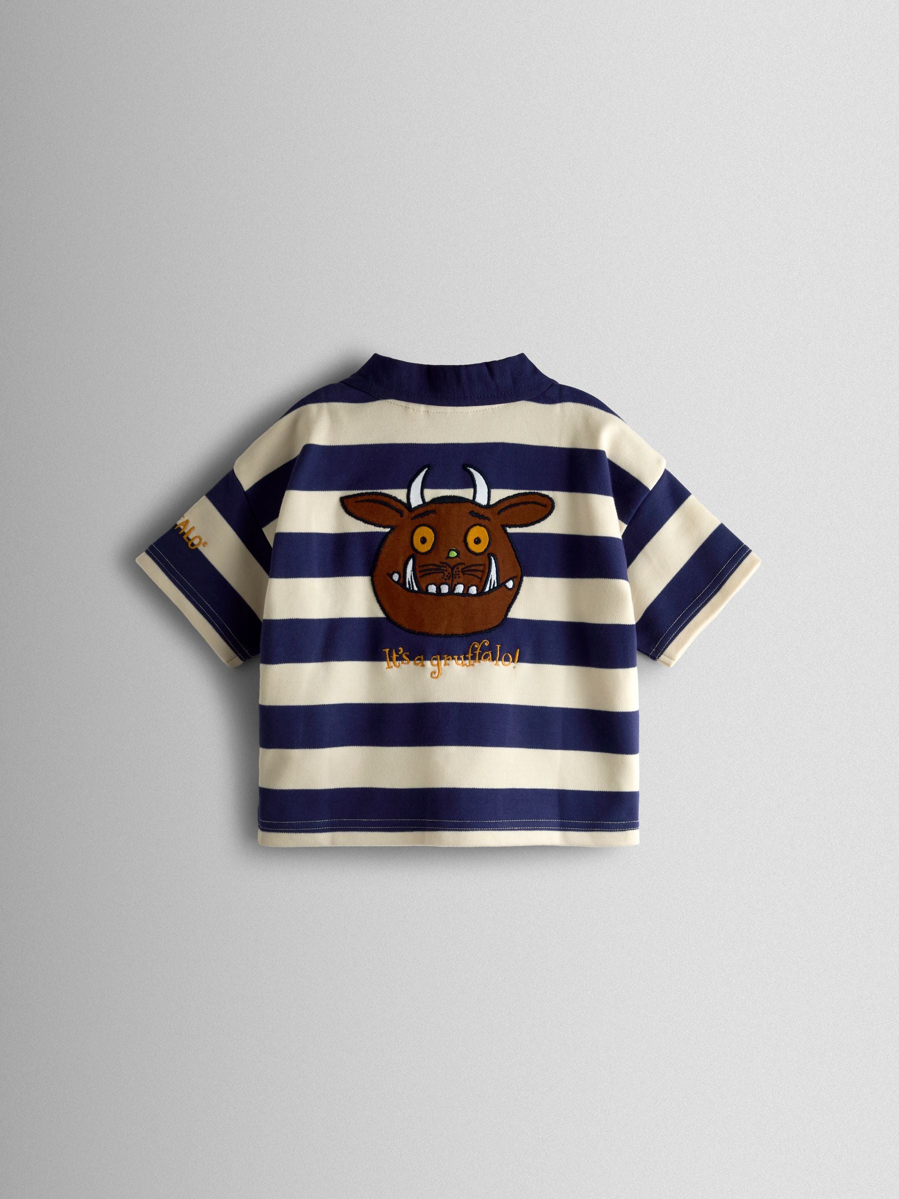 Dsiney Kidz - JoJo Maman Bébé Navy Blue The Gruffalo Relaxed Fit Polo image 2