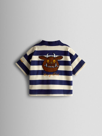 Dsiney Kidz - JoJo Maman Bébé Navy Blue The Gruffalo Relaxed Fit Polo image 2