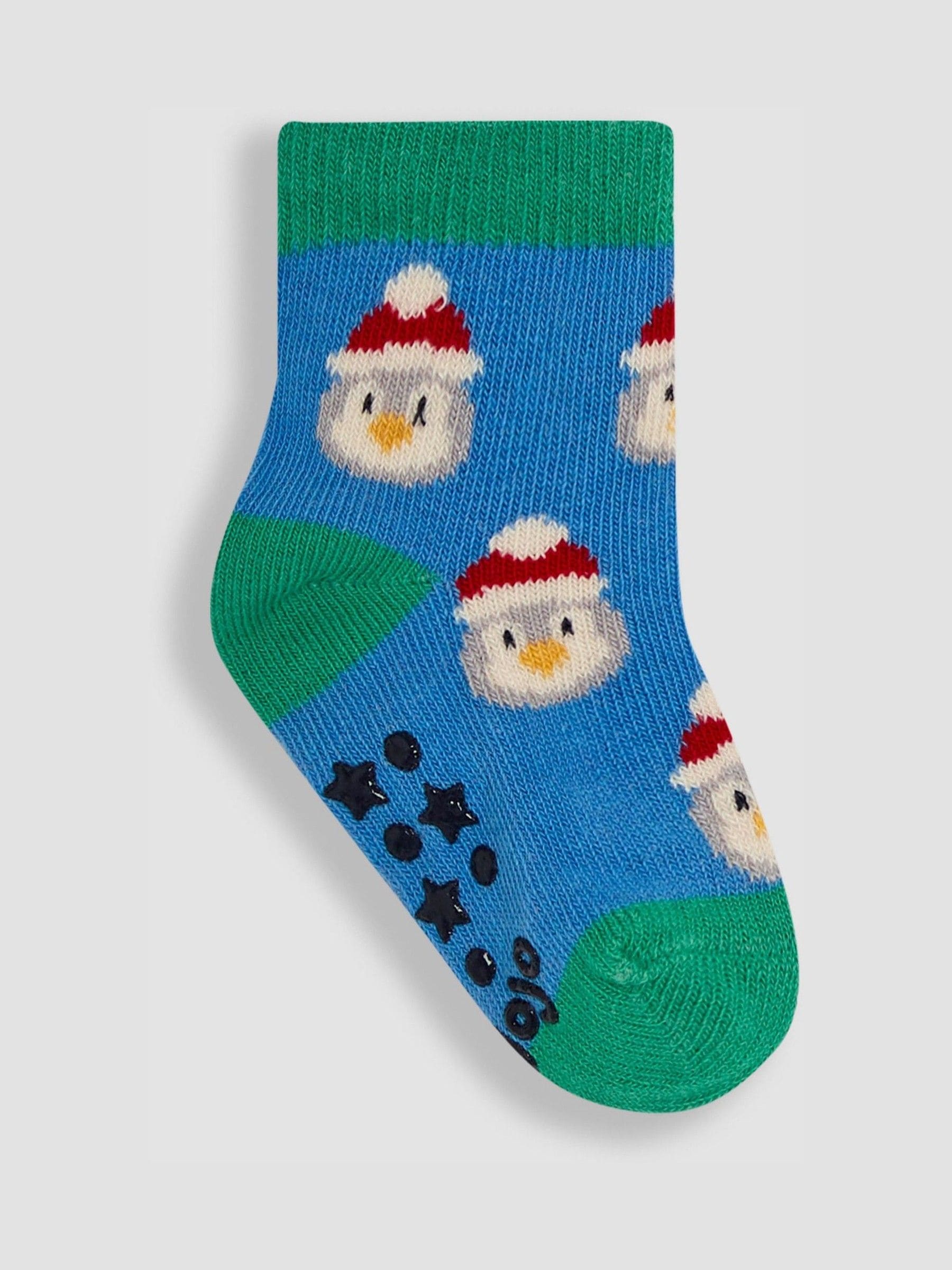 JoJo Maman Bébé Multi Penguin Socks 3 Pack image 3