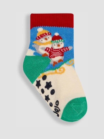 JoJo Maman Bébé Multi Penguin Socks 3 Pack image 5