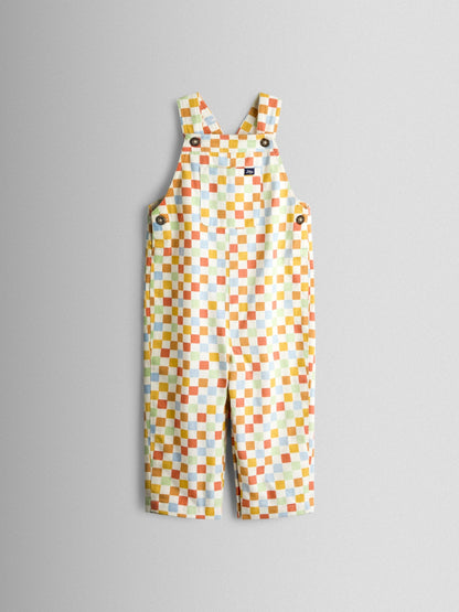 JoJo Maman Bébé Red 2-Piece Twill Dungaree Set & T-Shirt image 3