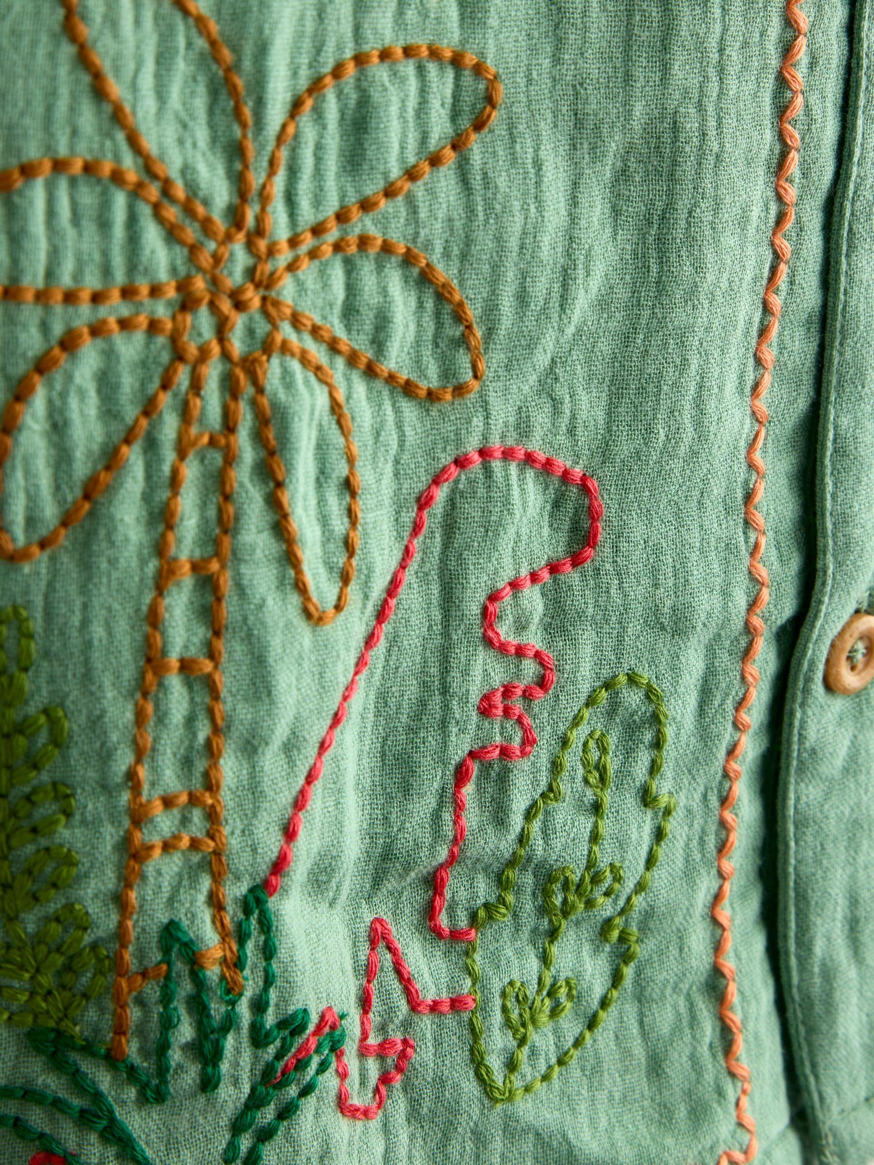 JoJo Maman Bébé Green Dino 2-Piece Shirt & Short Set image 8
