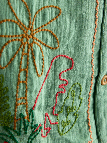 JoJo Maman Bébé Green Dino 2-Piece Shirt & Short Set image 8