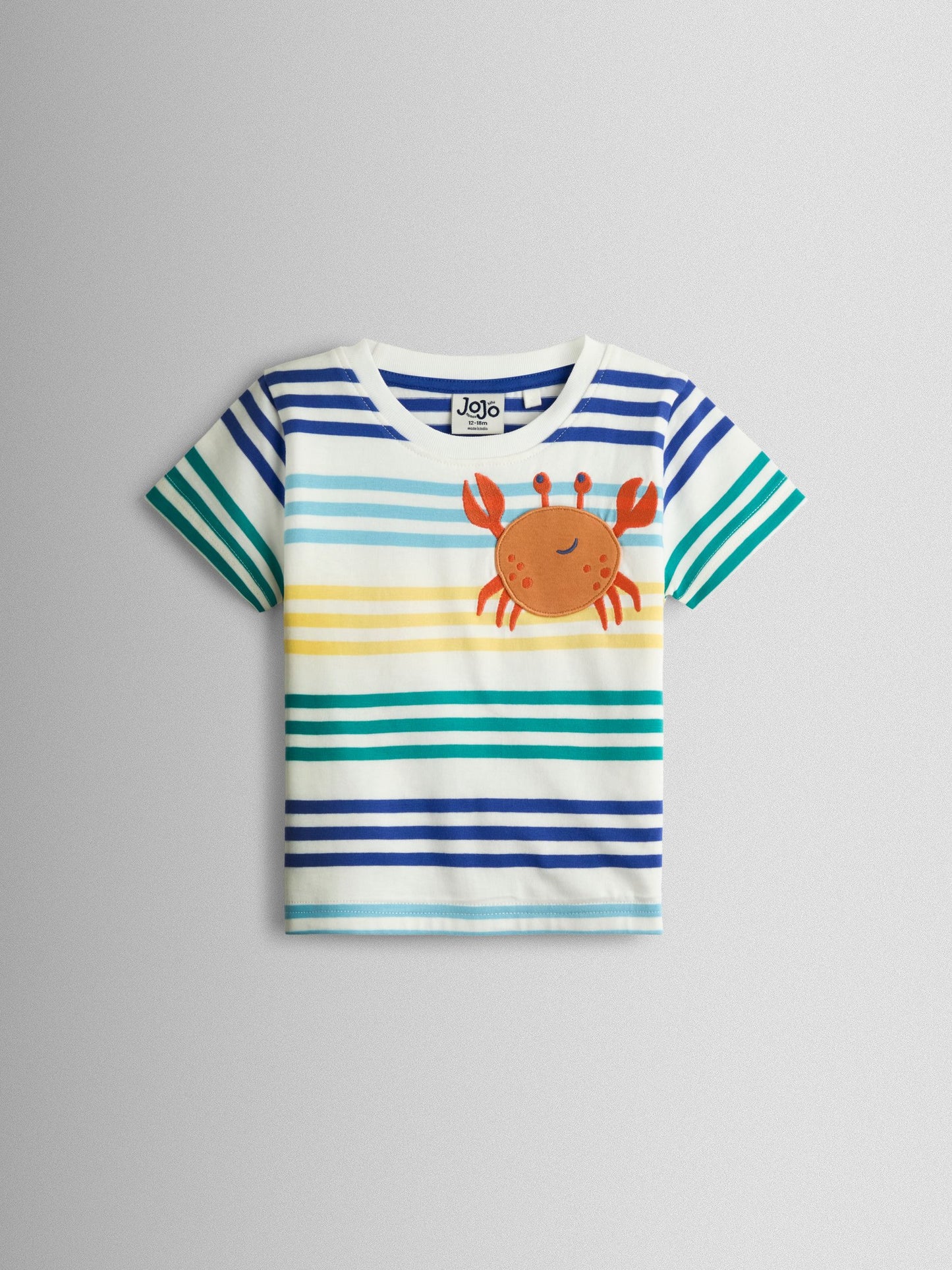 JoJo Maman Bébé Teal Green Crab 2-Piece Pocket T-Shirt & Shorts Set image 3