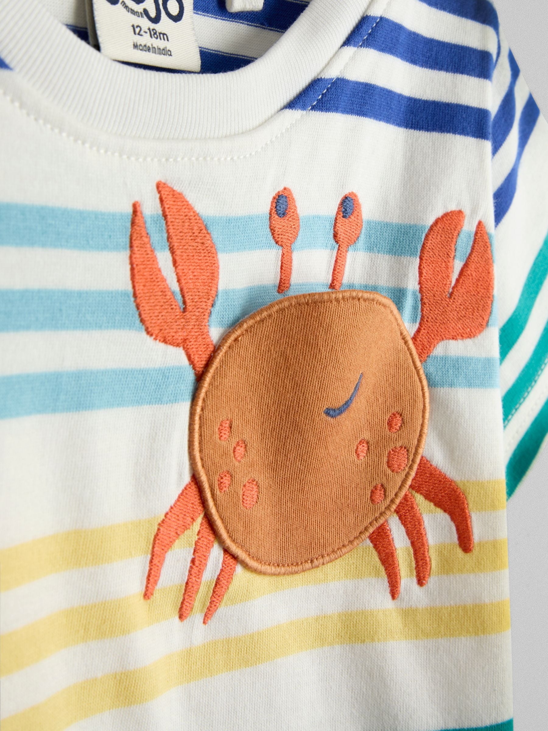 JoJo Maman Bébé Teal Green Crab 2-Piece Pocket T-Shirt & Shorts Set image 7
