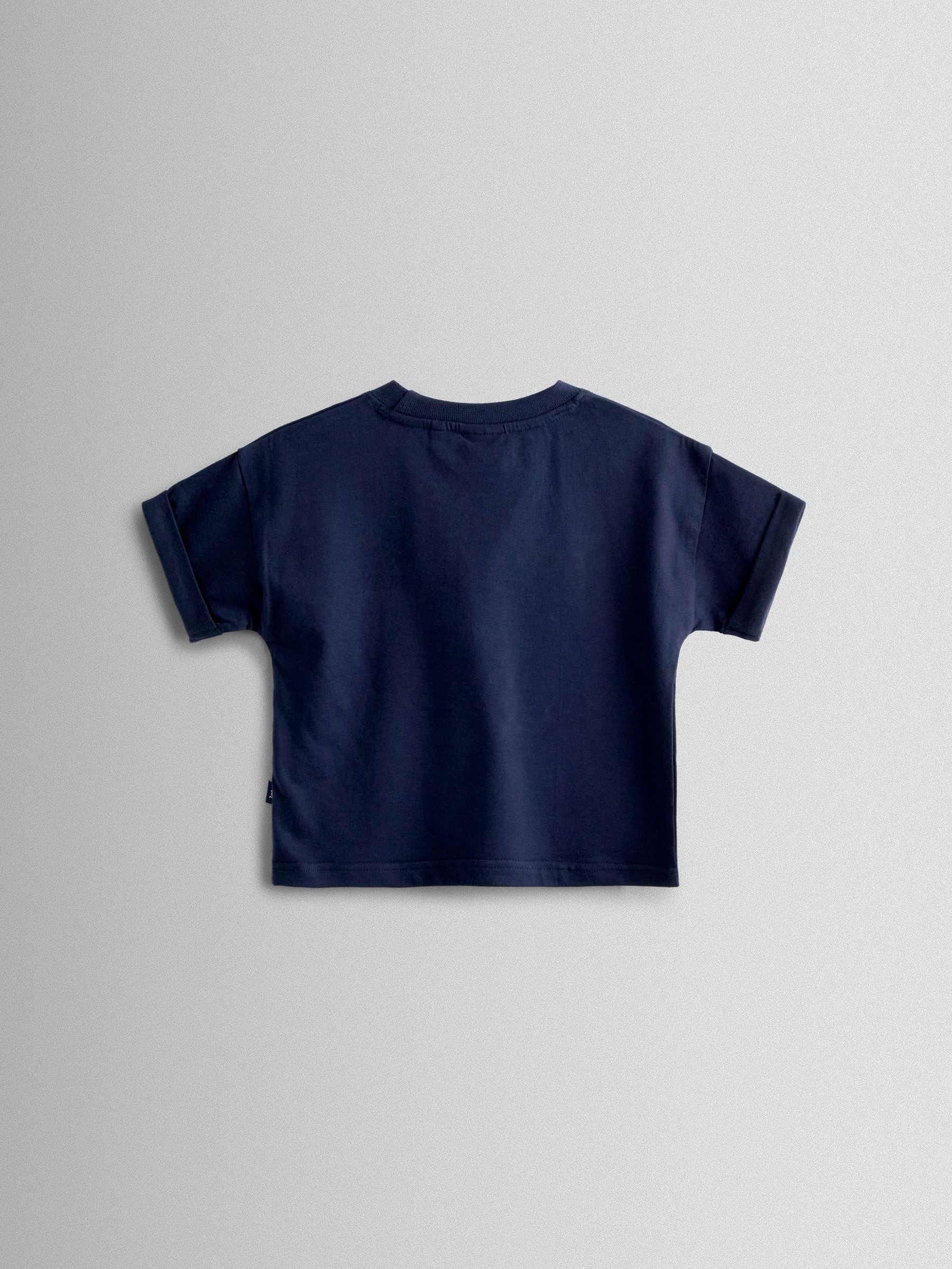 JoJo Maman Bébé Navy Boat 2-Piece T-Shirt & Stripe Trouser Set image 3