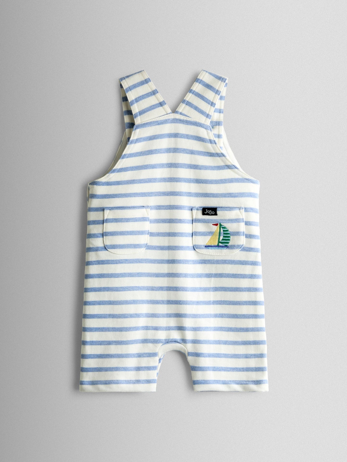 JoJo Maman Bébé Blue Boat 2-Piece Appliqué Dungarees & T-Shirt Set image 5