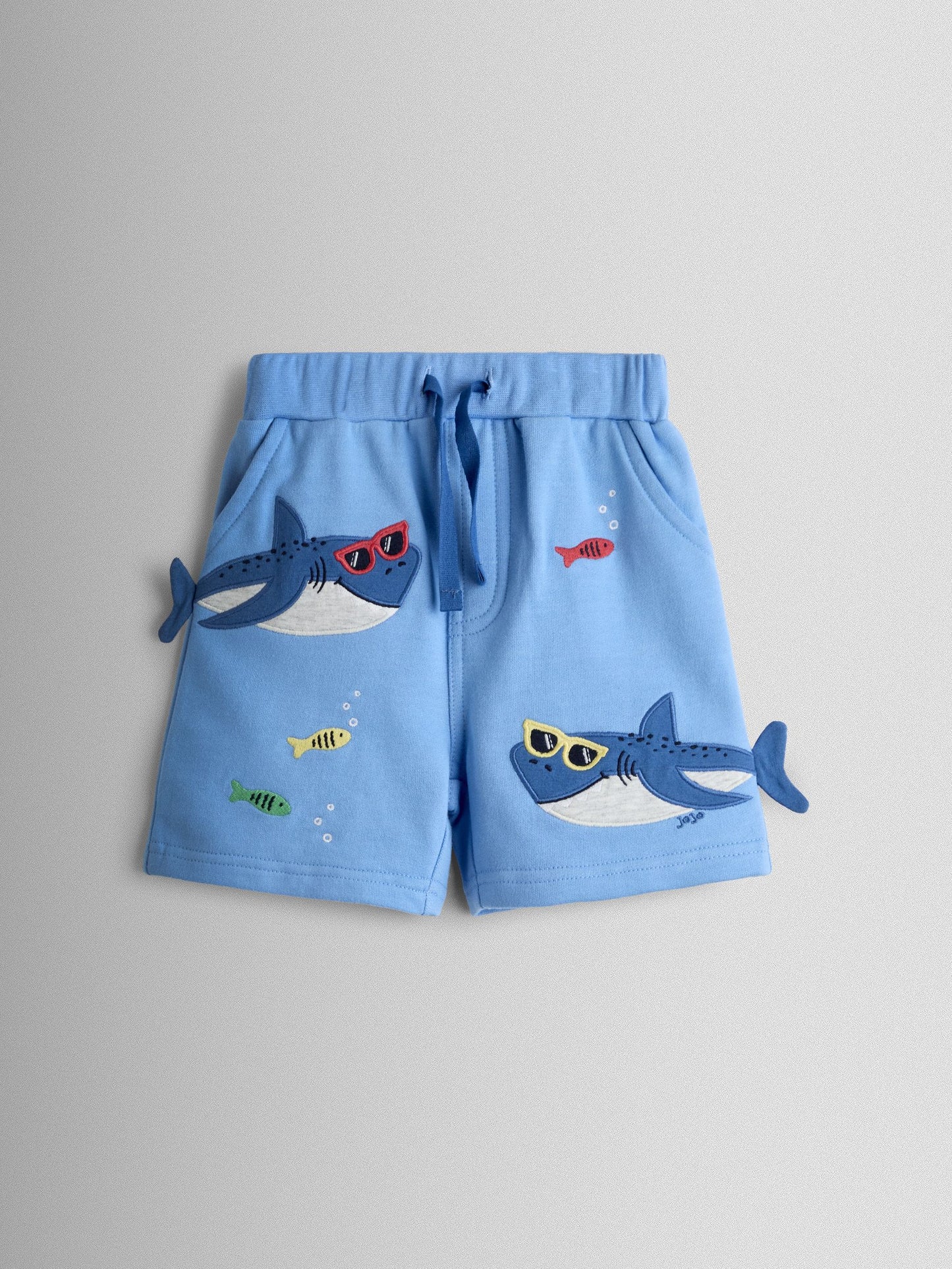 JoJo Maman Bébé Light Blue Shark 2-Piece T-Shirt & Shorts Set image 4