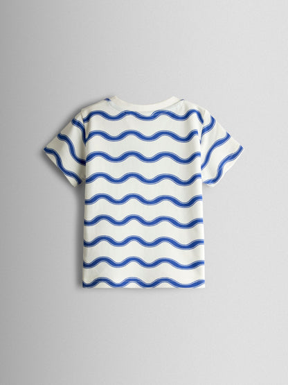 JoJo Maman Bébé Blue Boat 2-Piece Pocket T-Shirt & Shorts Set image 3