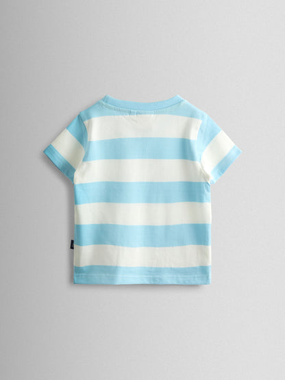 JoJo Maman Bébé Blue Tractor Appliqué T-Shirt image 2