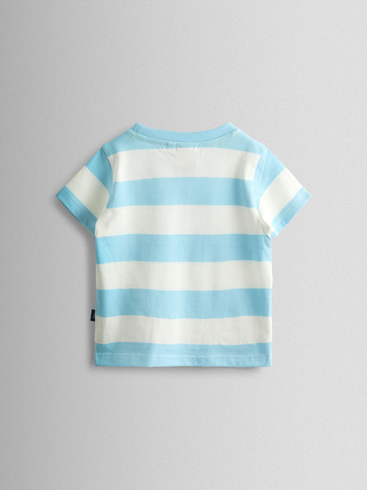 JoJo Maman Bébé Blue Tractor Appliqué T-Shirt image 2