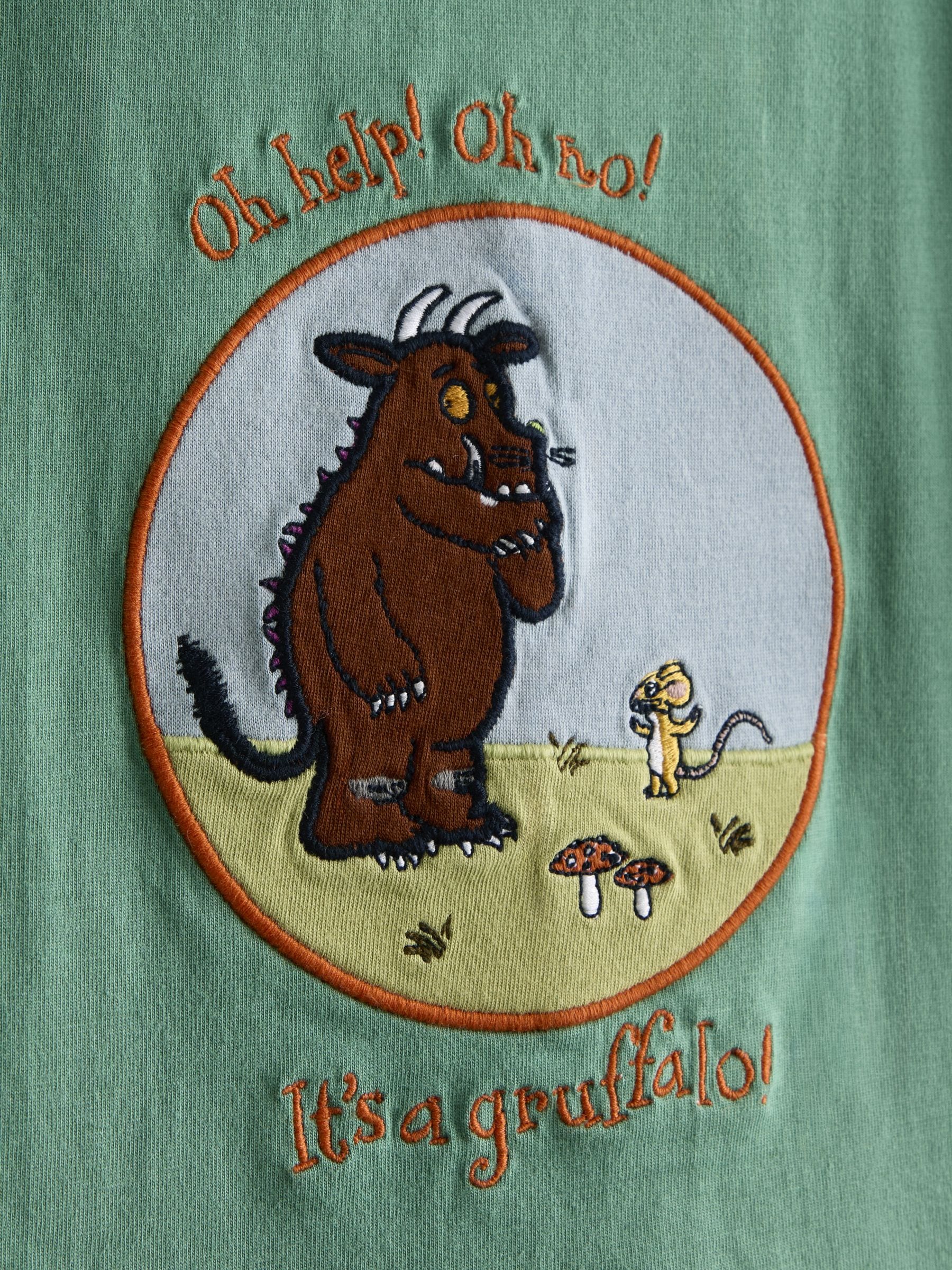 JoJo Maman Bébé Green 2-Piece The Gruffalo T-Shirt & Shorts Set image 6