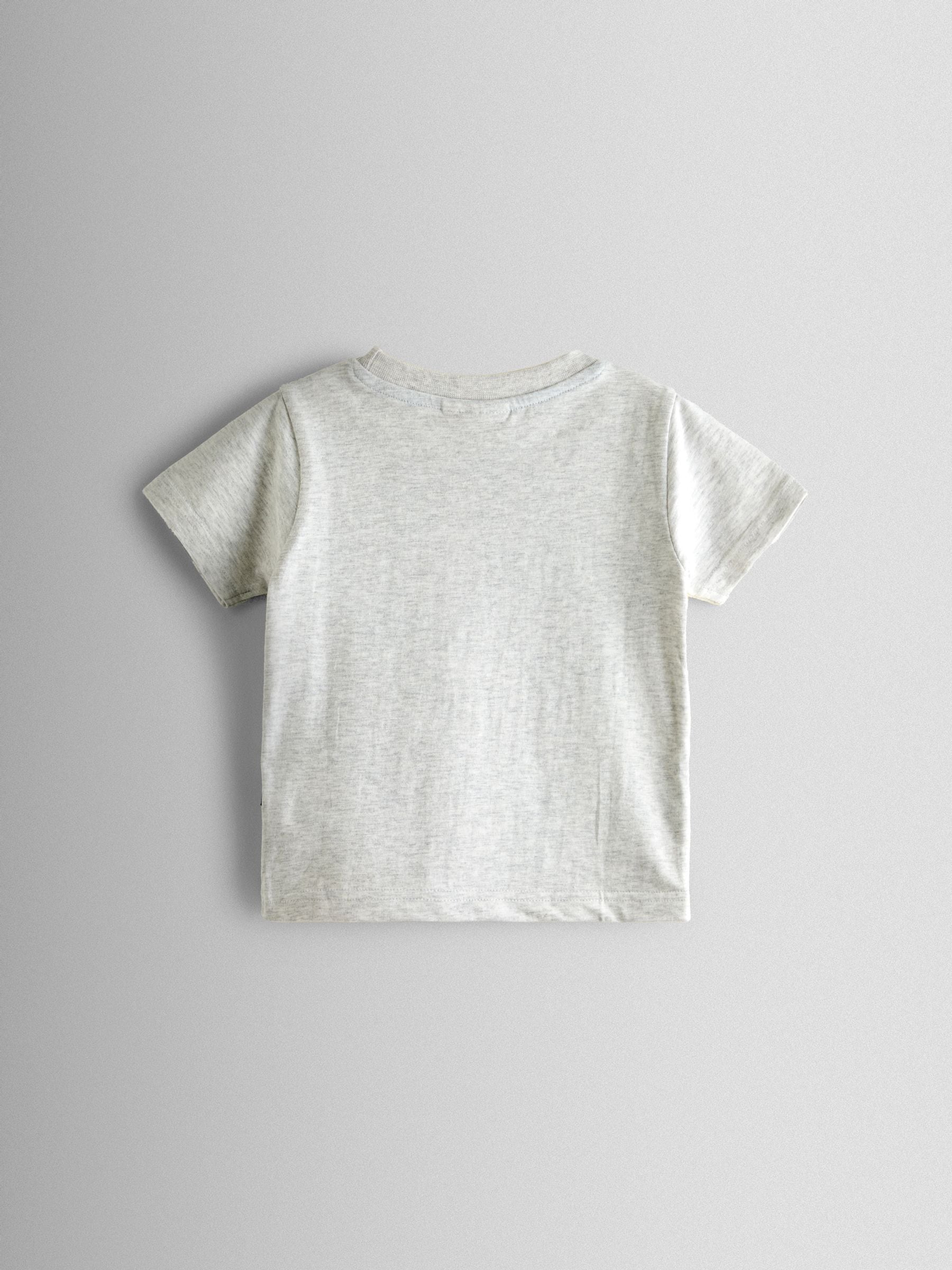 JoJo Maman Bébé Grey Scene Appliqué T-Shirt image 3