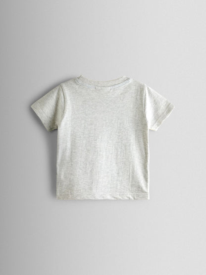 JoJo Maman Bébé Grey Scene Appliqué T-Shirt image 3