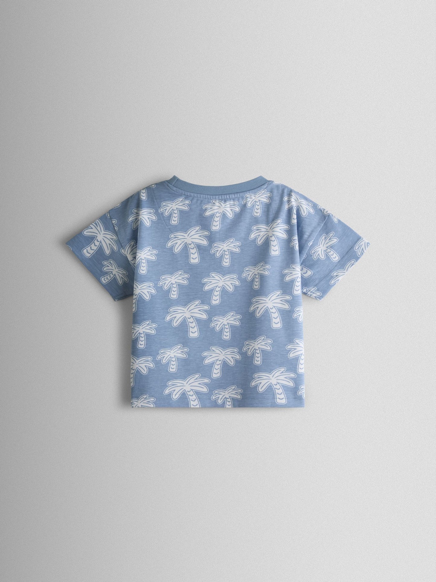 JoJo Maman Bébé Coral & Light Blue Palm 2-Pack Surf Applique & Printed T-Shirts image 5