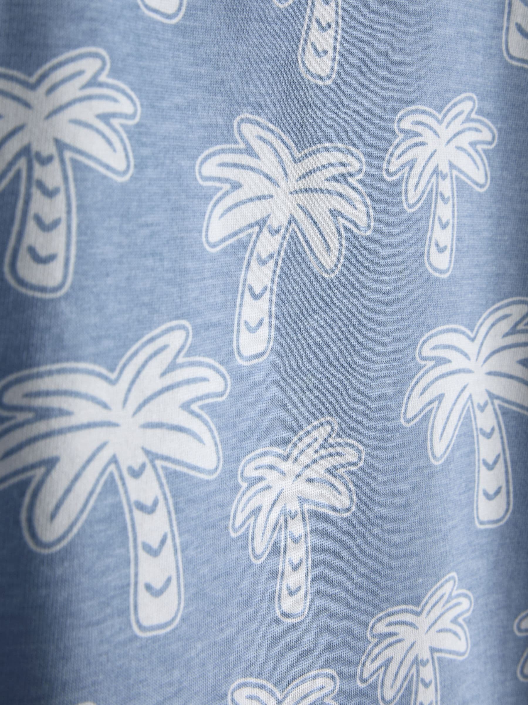 JoJo Maman Bébé Coral & Light Blue Palm 2-Pack Surf Applique & Printed T-Shirts image 7