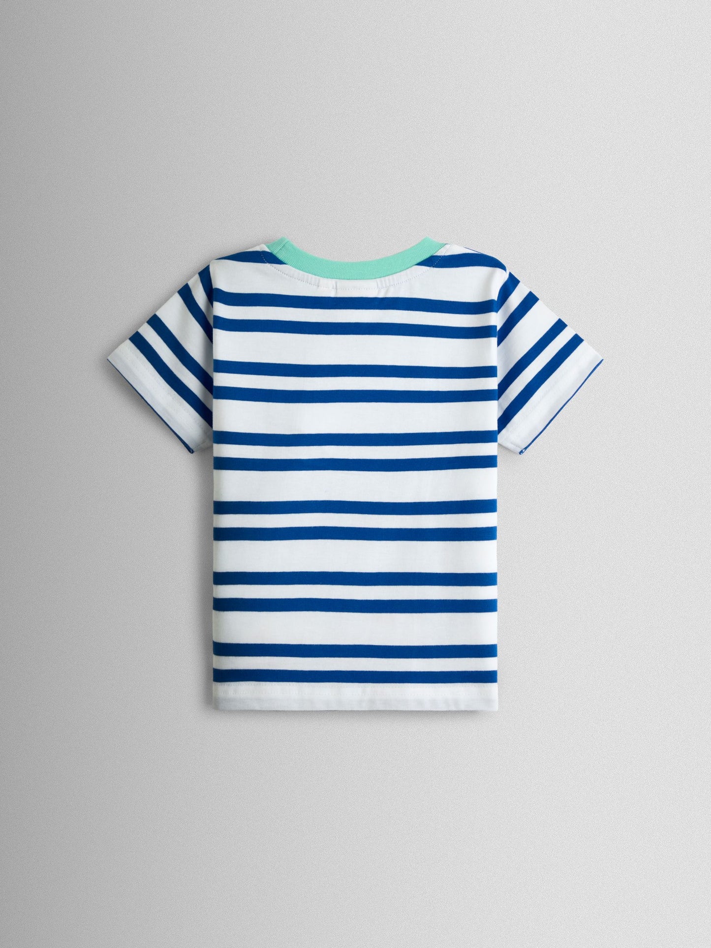 JoJo Maman Bébé Blue Dino Appliqué T-Shirt image 3