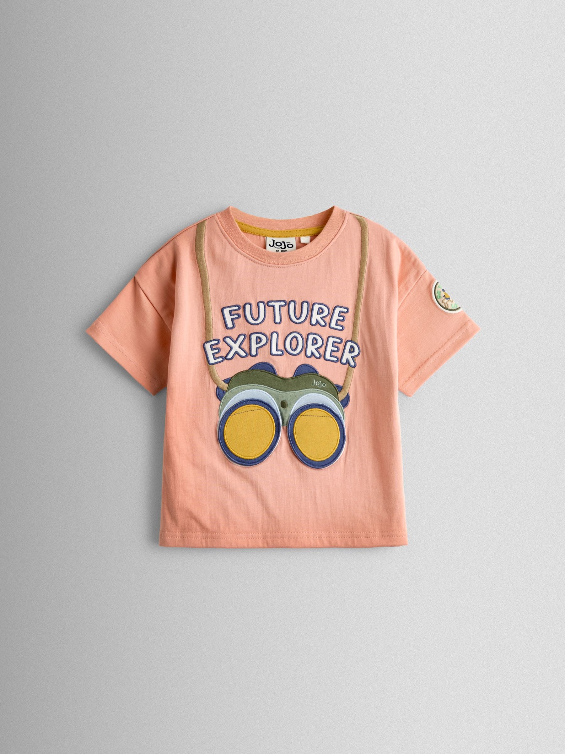 Dsiney Kidz - JoJo Maman Bébé Coral Explorer Interactive Appliqué T-Shirt image 1