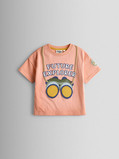 Dsiney Kidz - JoJo Maman Bébé Coral Explorer Interactive Appliqué T-Shirt image 1