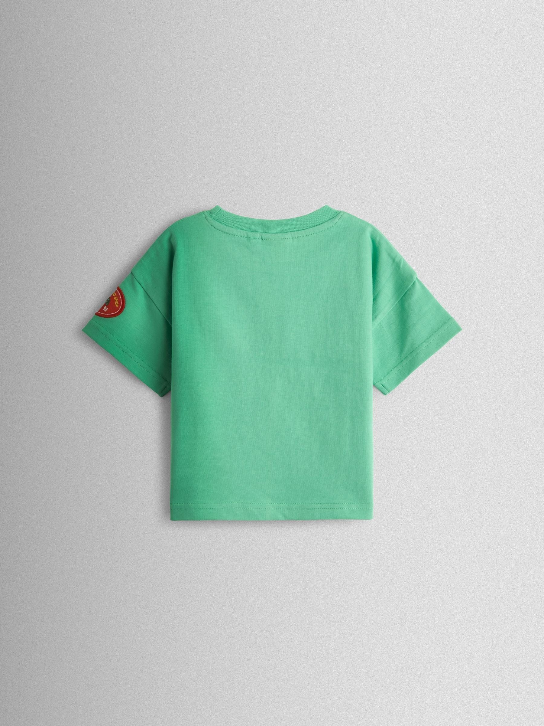 JoJo Maman Bébé Green 'Grow Your Own' Graphic T-Shirt image 2