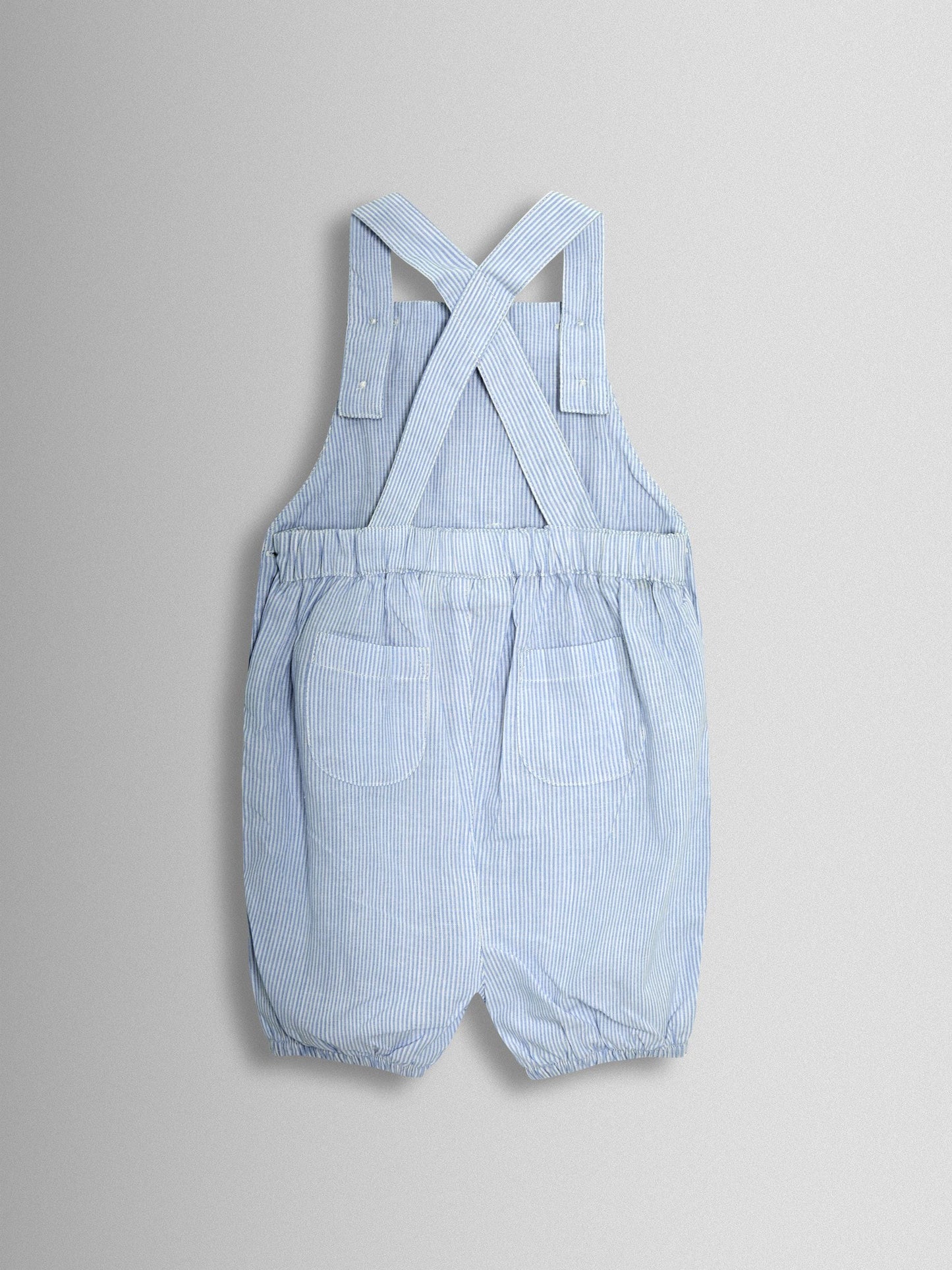 JoJo Maman Bébé Blue 2-Piece Smocked Dungarees & Body Set image 4