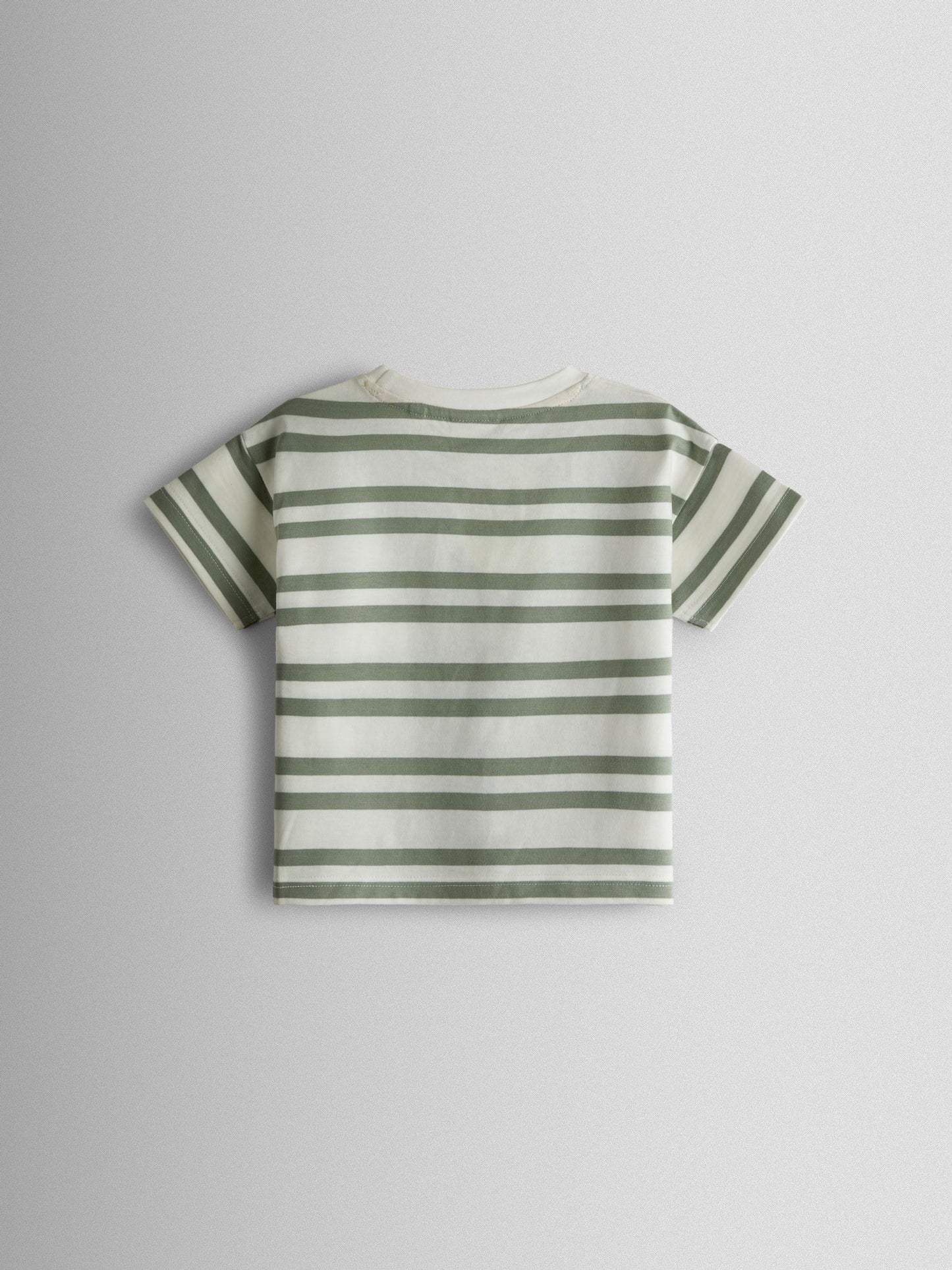 JoJo Maman Bébé Khaki Green Giraffe Pocket Appliqué T-Shirt image 2