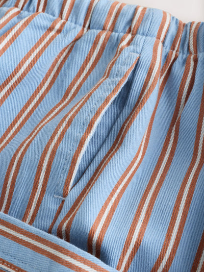 Blue/Rust Brunch Stripe Side Pocket Wide Trousers (3mths-7yrs) image 10