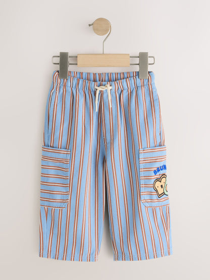 Blue/Rust Brunch Stripe Side Pocket Wide Trousers (3mths-7yrs) image 6