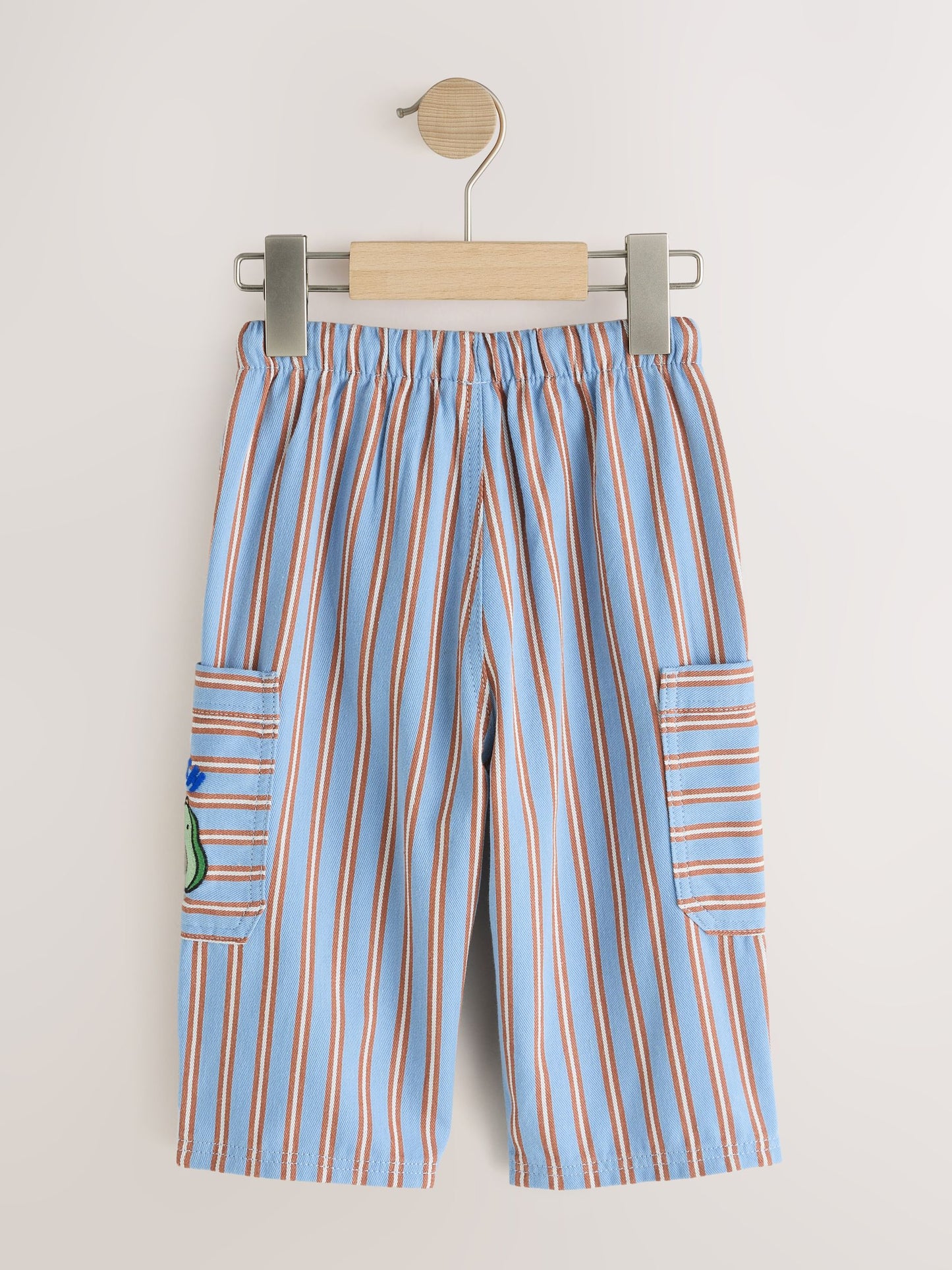 Blue/Rust Brunch Stripe Side Pocket Wide Trousers (3mths-7yrs) image 7