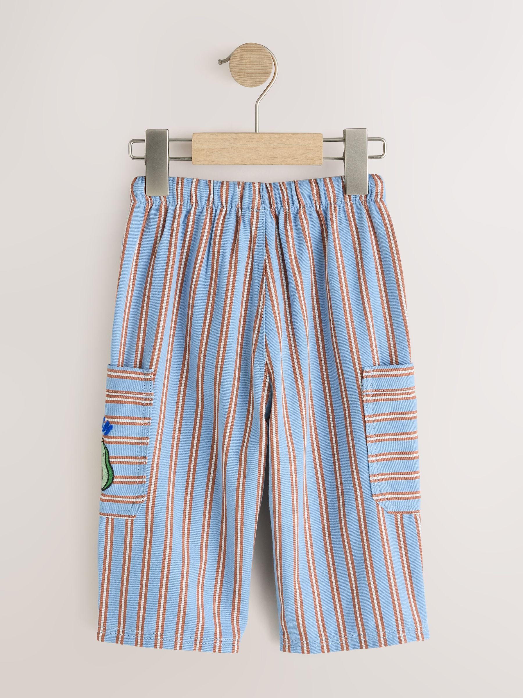 Blue/Rust Brunch Stripe Side Pocket Wide Trousers (3mths-7yrs) image 7