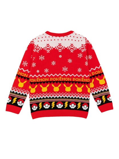Dsiney Kidz - Vanilla Underground Red Pokemon Pikachu Knitted Christmas Jumper image 2