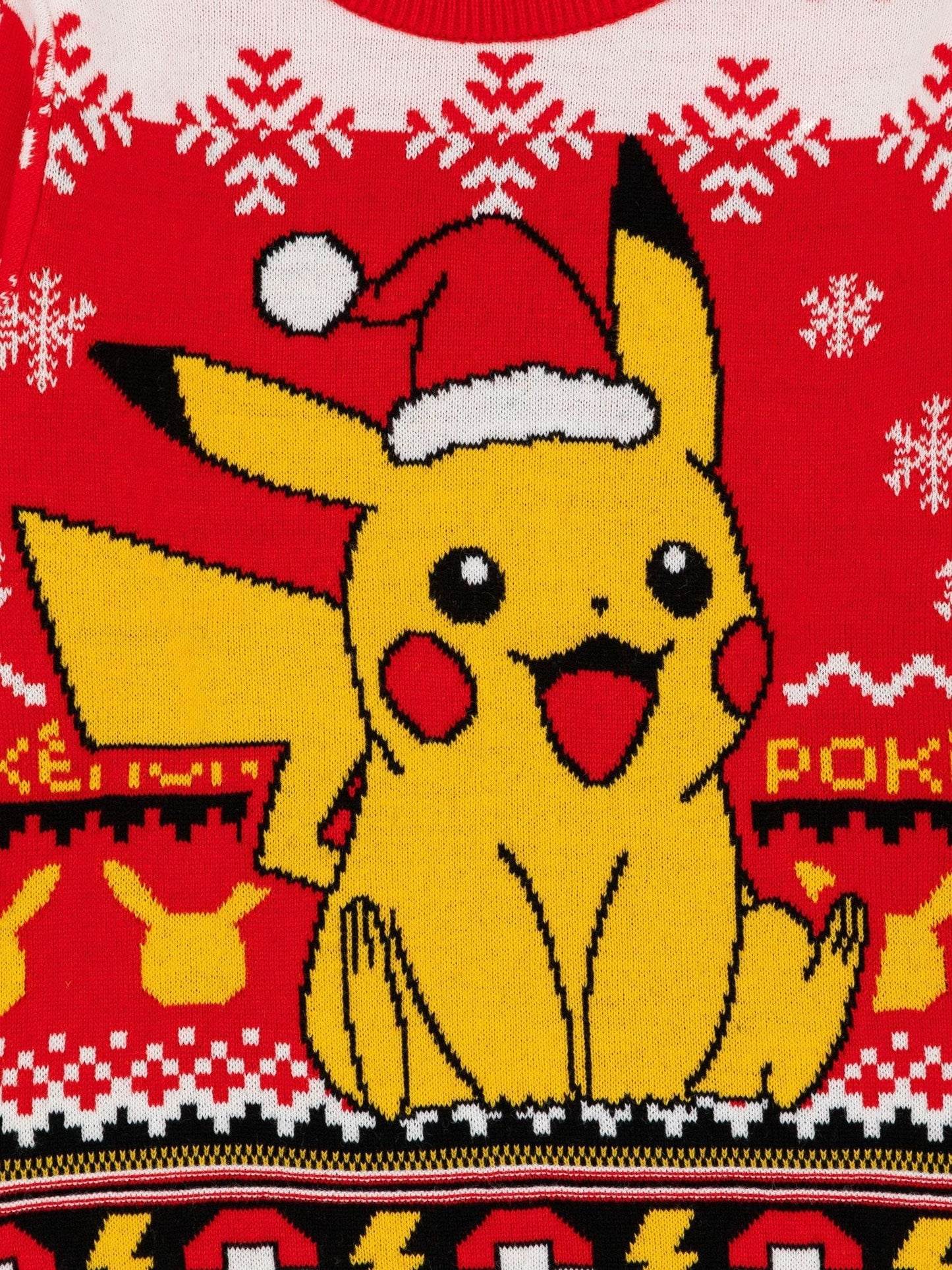 Dsiney Kidz - Vanilla Underground Red Pokemon Pikachu Knitted Christmas Jumper image 3