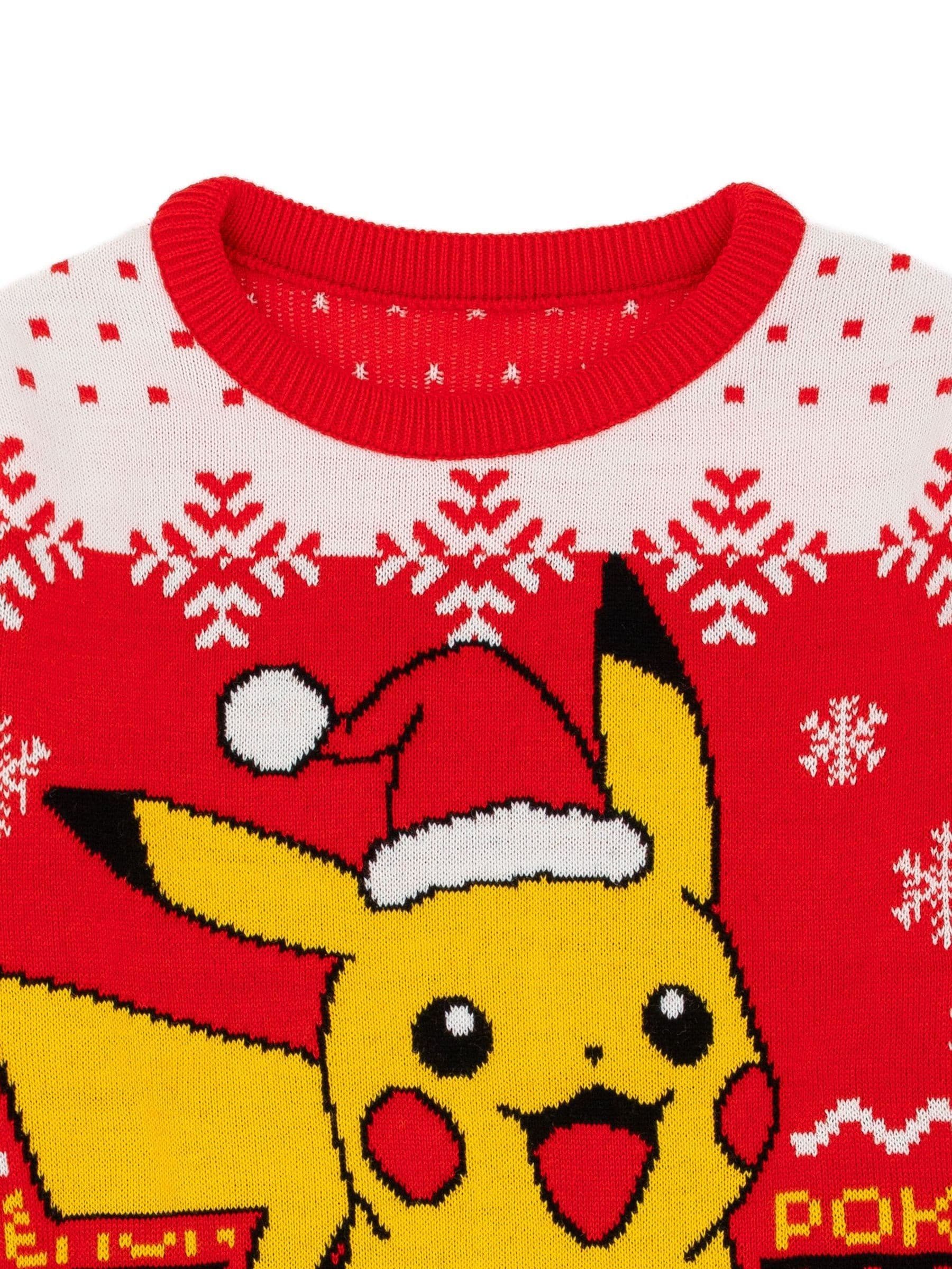 Dsiney Kidz - Vanilla Underground Red Pokemon Pikachu Knitted Christmas Jumper image 4