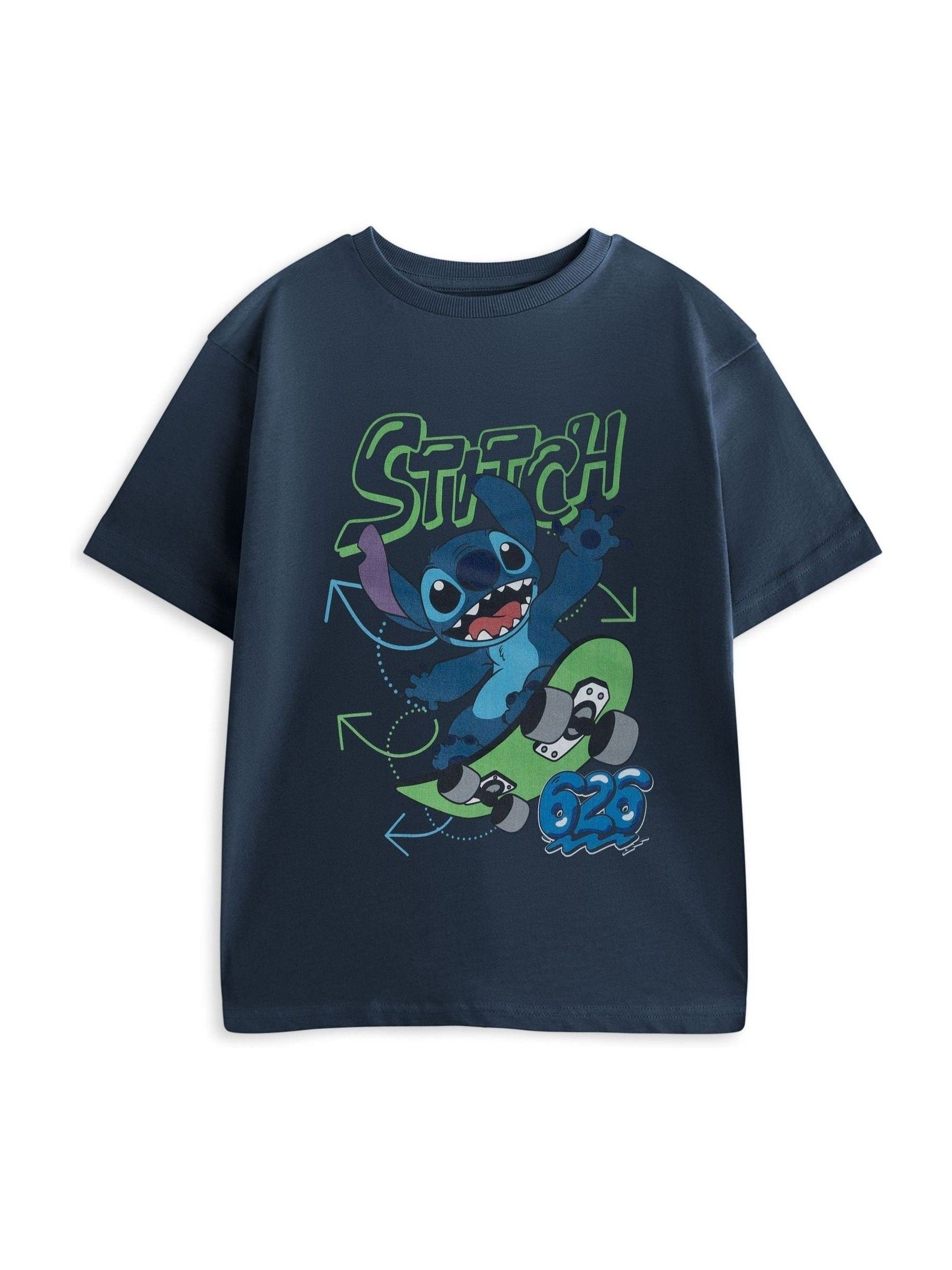 Dsiney Kidz - Vanilla Underground Blue Disney Stitch Skateboard T-Shirt image 1