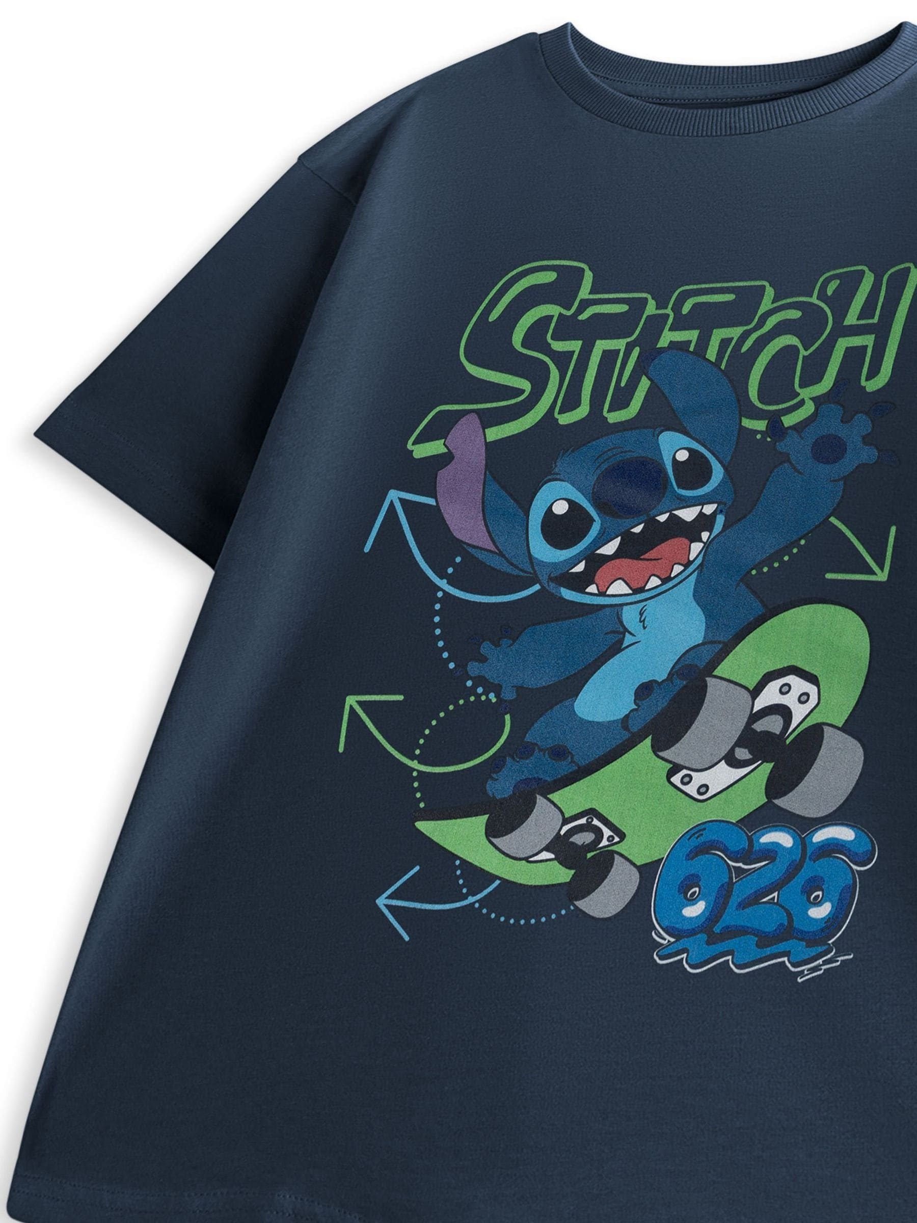 Dsiney Kidz - Vanilla Underground Blue Disney Stitch Skateboard T-Shirt image 3