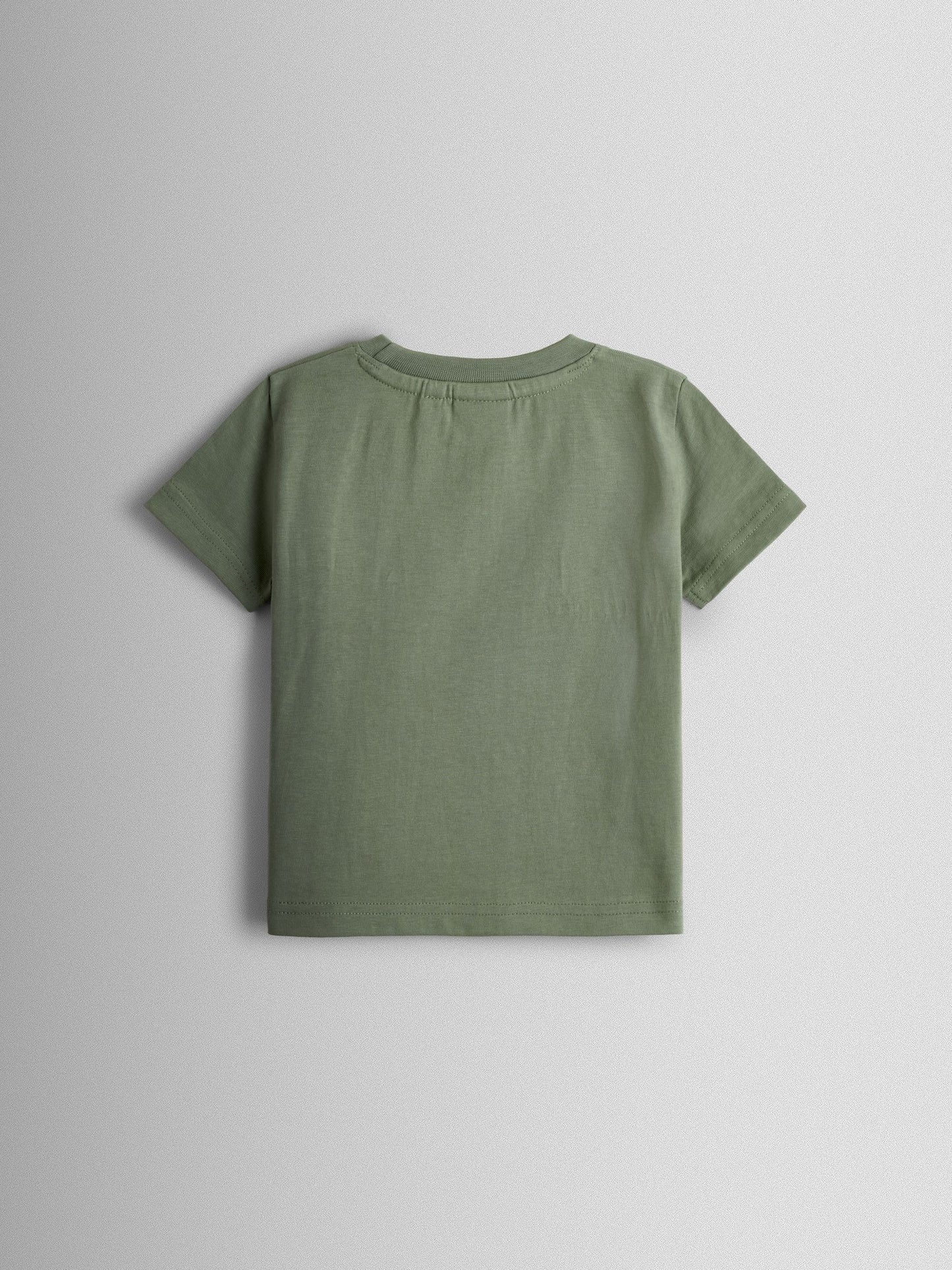 Dsiney Kidz - JoJo Maman Bébé Natural & Khaki Green Tractor 2-Pack Appliqué & Printed T-Shirts image 5