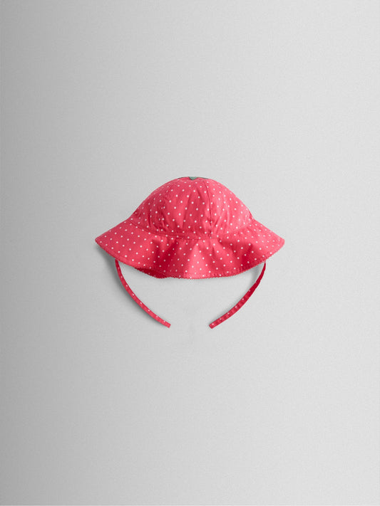 JoJo Maman Bébé Pink Strawberry Sun Hat image 2