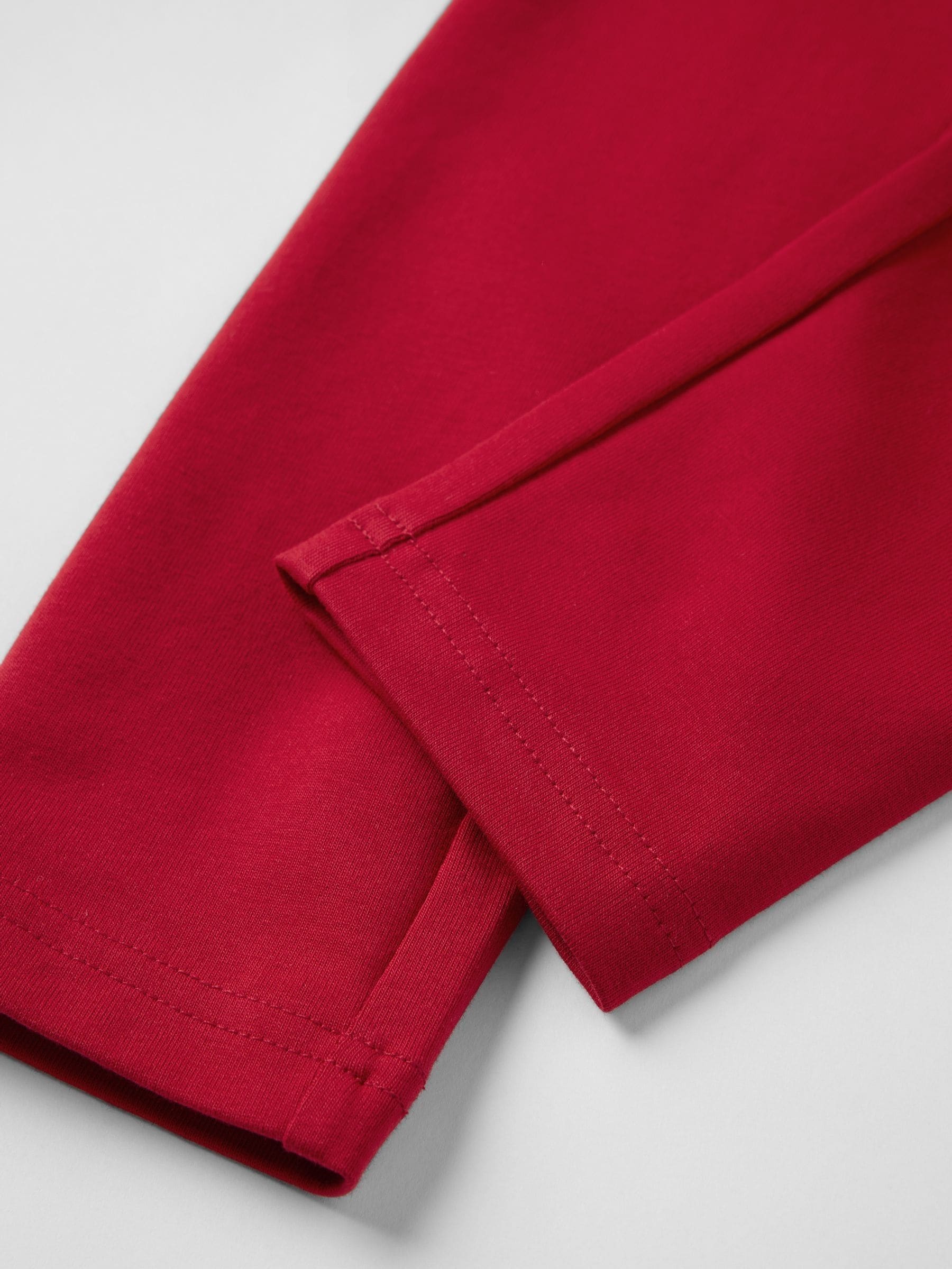 Polarn O. Pyret Red Cotton Plain Leggings image 3