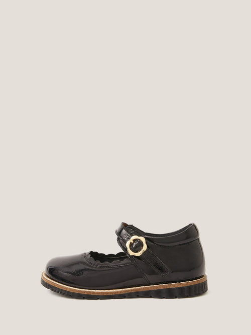 Monsoon Black Toddler Leather Mary Jane Shoes image 1