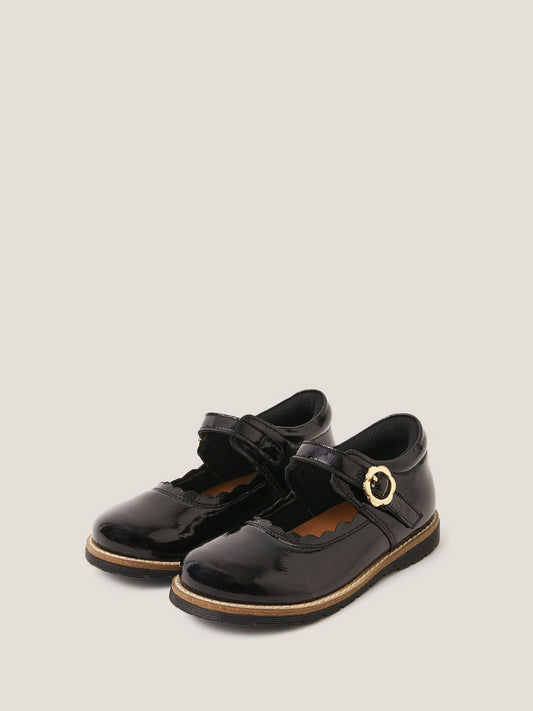 Monsoon Black Toddler Leather Mary Jane Shoes image 2