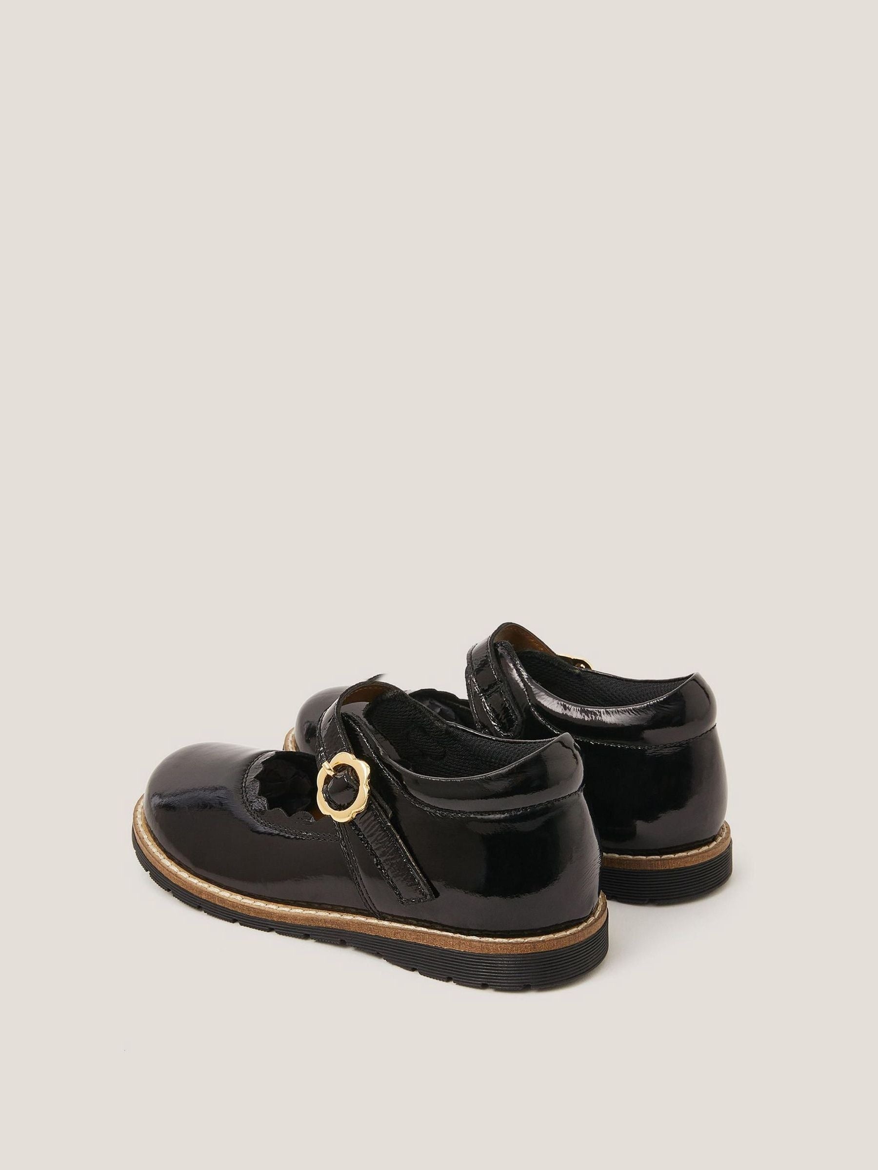 Monsoon Black Toddler Leather Mary Jane Shoes image 3