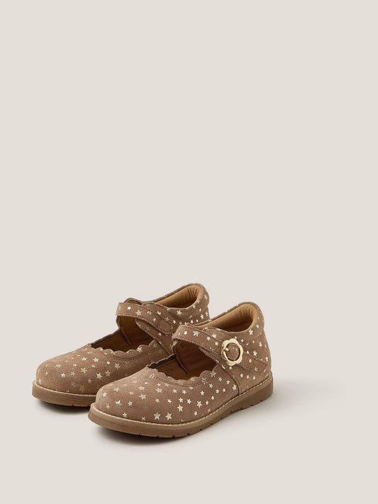 Monsoon Gold Toddler Leather Mary Jane Shoes image 2