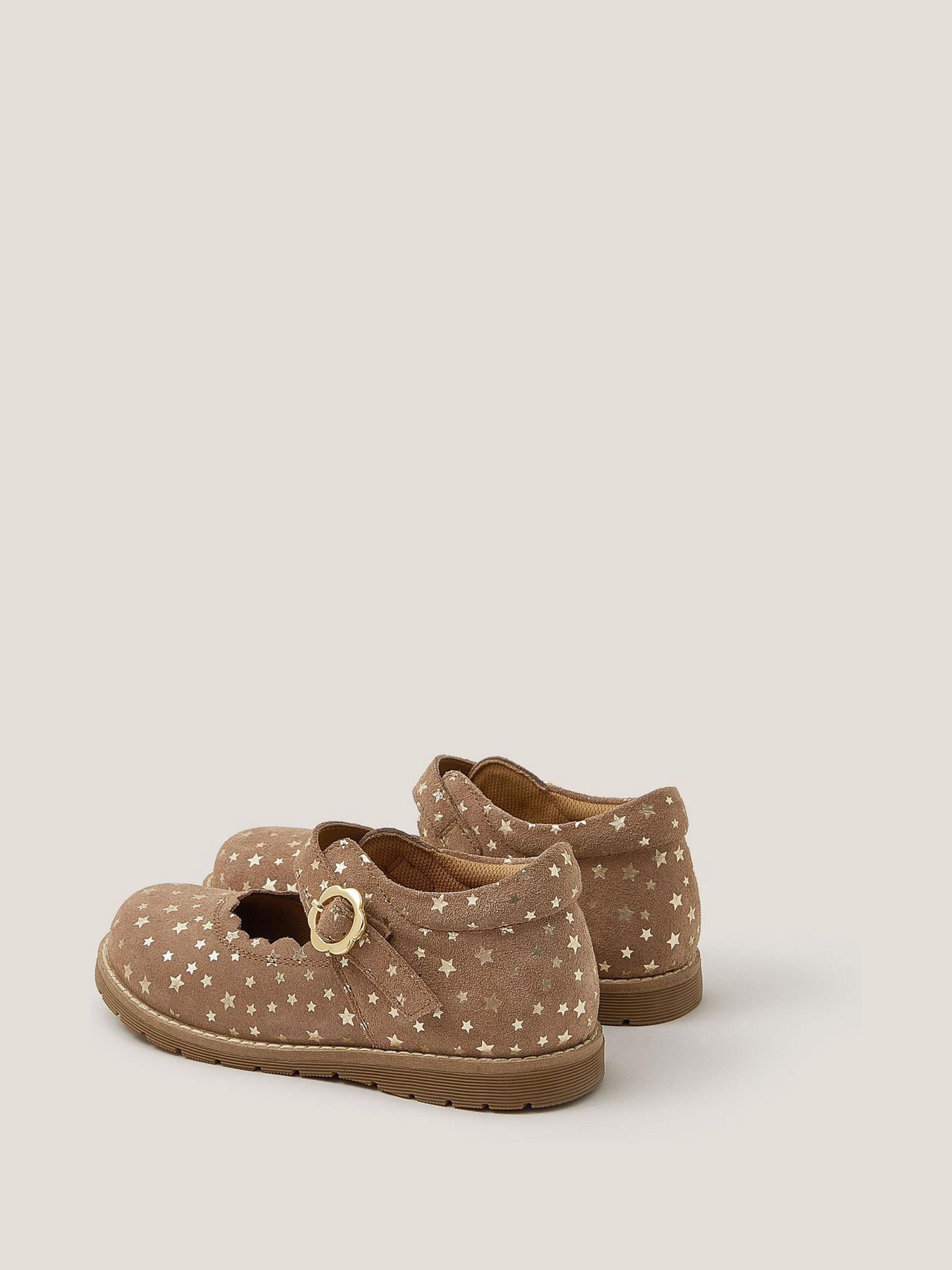 Monsoon Gold Toddler Leather Mary Jane Shoes image 3
