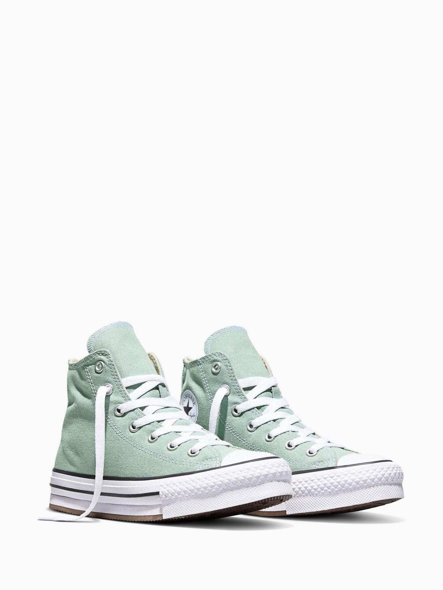 Converse Green Chuck Taylor EVA Lift Platform Hightop Trainers image 2