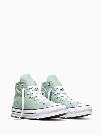 Converse Green Chuck Taylor EVA Lift Platform Hightop Trainers image 2