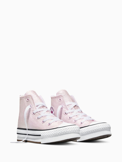 Converse Pink Chuck Taylor Lift Shine Hightop Trainers image 3
