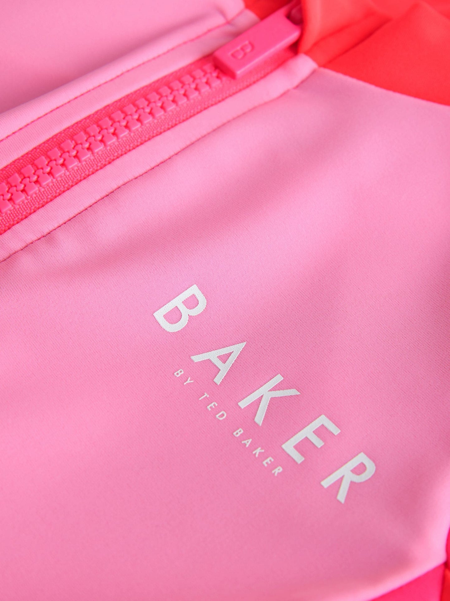 Baker by Ted Baker 3 Piece Pink Colour Block Rash Vest and Bikini Set image 5