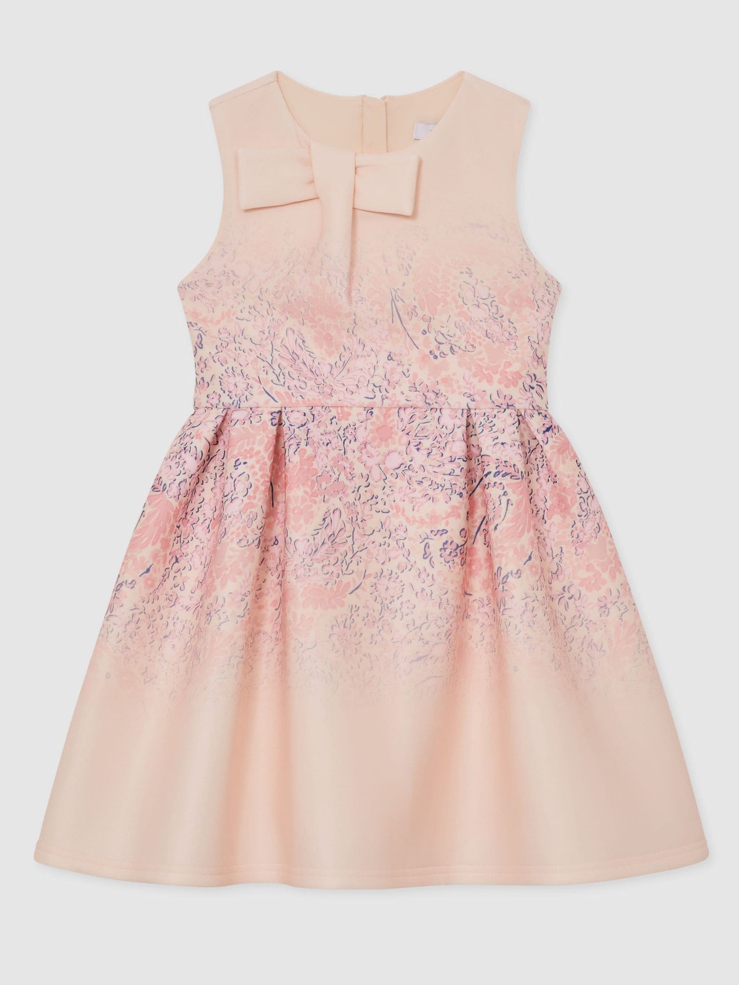 Reiss Pink Print Gina 3-9 yrs Floral-Print Sleeveless Scuba Dress image 2