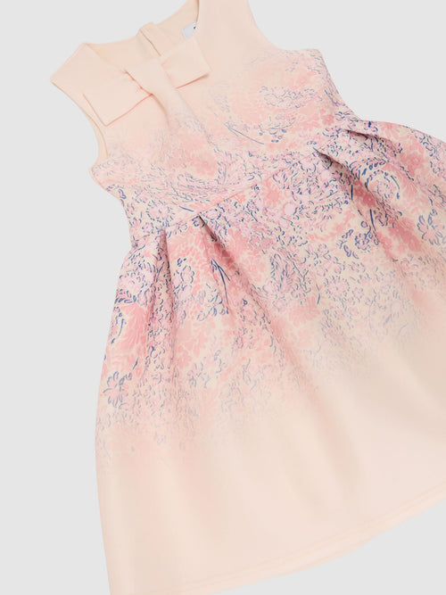 Reiss Pink Print Gina 9-13 yrs Floral-Print Sleeveless Scuba Dress image 1