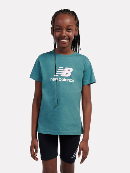 Dsiney Kidz - New Balance Teal Stacked Logo T-Shirt image 1
